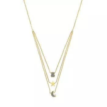 Колье Tous Nocturne Vermeil, позолоченное серебро/жемчуг/бриллианты