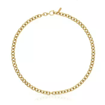 Колье Tous Short Tous Basics, 42 см, серебро с золотым покрытием