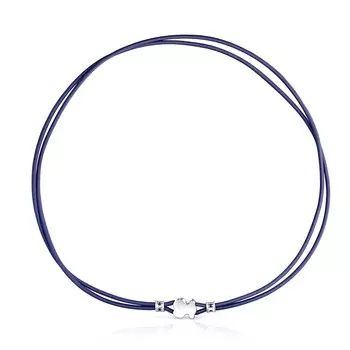 Колье Tous Sweet Dolls Elastic, серебро/синий