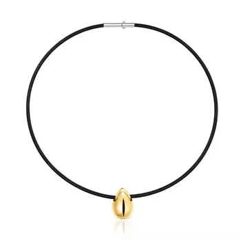 Колье Tous With Teardrop Motif Mesh Tube, золото/IP-сталь