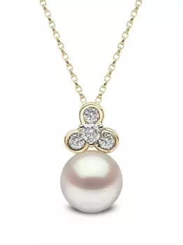 Колье Trend из желтого золота с жемчугом и бриллиантами Yoko London, золотой