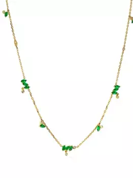 Колье Veto Station из желтого золота с изумрудом Lark & Berry, золотой