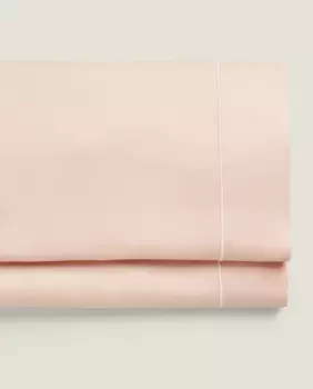 (кол-во нитей 300) плоский сатин с окантовкой Zara Home, бежевый