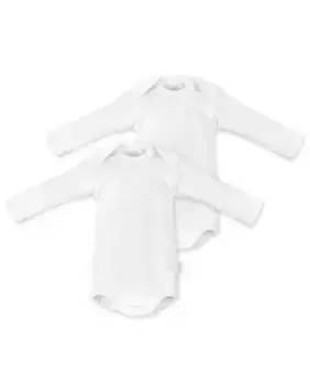 Кол-во в упаковке 2 детских боди с длинными рукавами из 100% хлопка Cambrass, белый