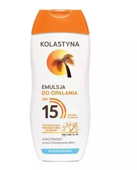 Kolastyna, Tanning, Водостойкая эмульсия для загара, Spf15, 200 мл