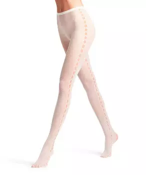 Колготки больших размеров сетка Falke, белый