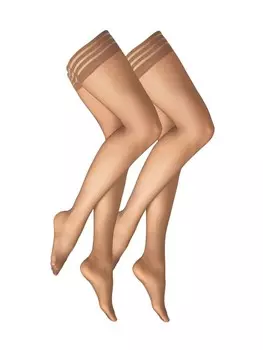 Колготки camano Halterlose Strmpfe 2er Pack fine everyday 20 Denier, цвет make up