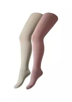 Колготки Camano "Колготки, 2 шт.", цвет Silver Rose + Offwhite