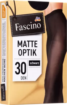 Колготки черные матовые размер. 38/40 30 ден 1шт. Fascino