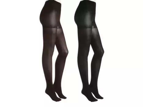 Колготки Control Top Women's Tights - 2 Pack Hue Hosiery, коричневый/черный