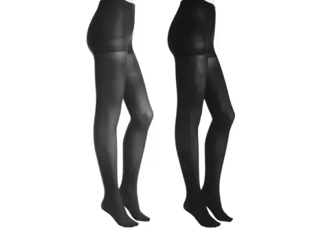Колготки Control Top Women's Tights - 2 Pack Hue Hosiery, серый/черный