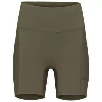 Колготки для бега Norrna Women's Senja Equaliser Stretch 6'', цвет Olive Night/Caviar