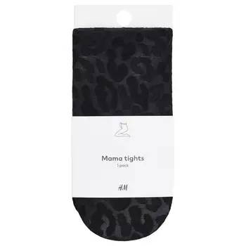 Колготки для беременных H&amp;M Leopard Print Mama Patterned, черный