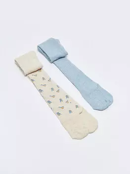 Колготки для девочек, 2 шт. LCW Kids, бежевый меланж