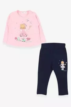 Колготки для девочек, костюм принцессы для девочек с принтом лосося меланж (1–4 года) Breeze