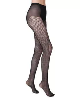 Колготки HUE в горошек, черный