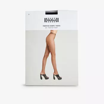 Колготки из эластичной ткани Twenties с высокой посадкой и вырезами Wolford, черный