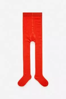 Колготки из хлопка в рубчик Arket, красный