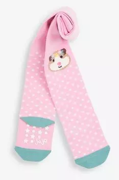 Колготки JoJo Maman Bb Морская свинка с высоким содержанием хлопка Jojo Maman Bb, розовый