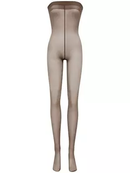 Колготки-комбинезон Saint Laurent, коричневый