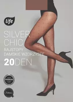 Колготки Life Silver Chic Nero/Silver Romby + Kropki 20 DEN, 3