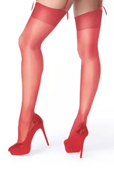 Колготки MissO Strapsstrmpfe, красный