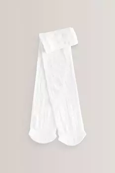 Колготки плотностью 40 ден в горошек Next, белый