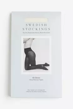 Колготки премиум класса olivia 60 ден Swedish Stockings, белый