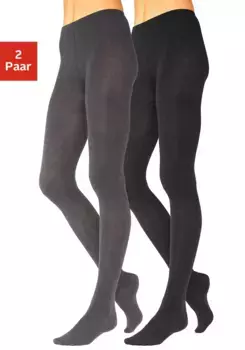 Колготки Rogo (2 шт.), однотонная вязка, черный