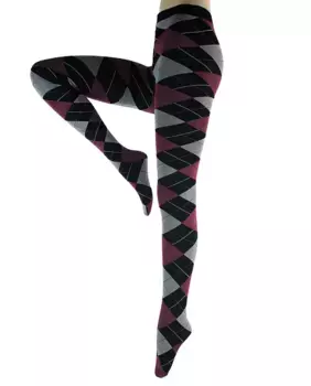 Колготки Romby с геометрическим рисунком и фантазией плотностью 70 ден Hyd, цвет Granate