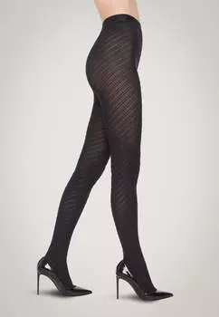 Колготки с 3D-геометрическим рисунком Wolford, черный