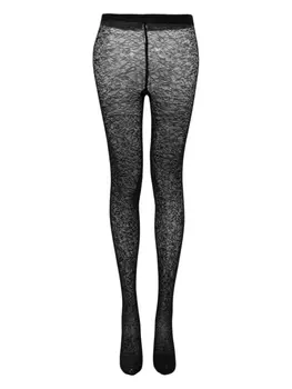 Колготки с цветочным декором Wolford, черный