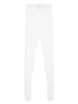 Колготки с цветочным кружевом Self-Portrait, белый