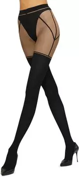 Колготки с подвязками Wolford, цвет Fairly Light/Black