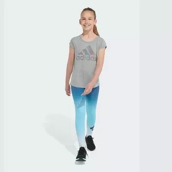 Колготки с рисунком омбре Adidas, цвет Bliss Blue