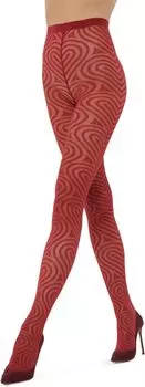 Колготки с сердечками Wolford, цвет Soft Cherry