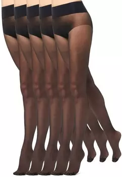 Колготки SEMISHEER SEAMLESS 5 PACK Golden Lady, черный