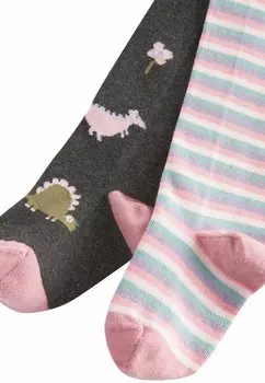 Колготки STRIPE AND DINOSAUR 2 PACK Next, серый