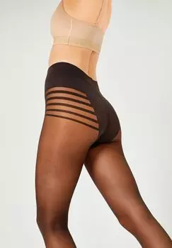 Колготки TIGHTS TRANSLUCENT 20 STRIPES PANTY COMPRESSION MADE IN GERMANY ITEM m6, темно-серый