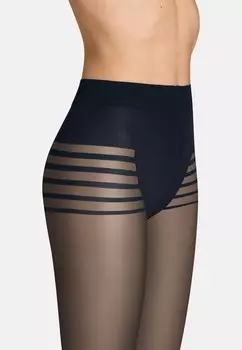Колготки TIGHTS TRANSLUCENT 20 STRIPES PANTY COMPRESSION MADE IN GERMANY ITEM m6, темно-синий