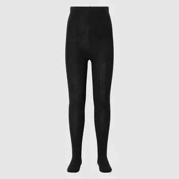 Колготки UNIQLO Heattech Cable трикотажные, черный