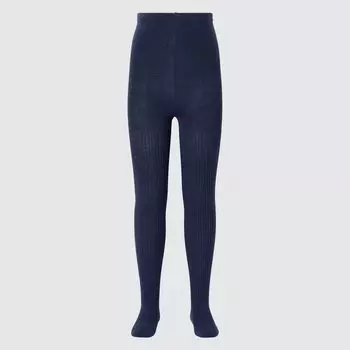 Колготки UNIQLO Heattech в рубчик, темно-синий
