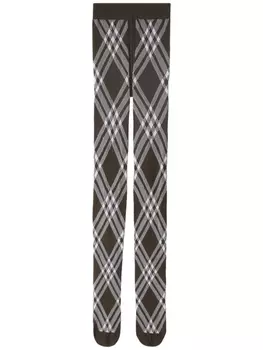 Колготки в клетку Burberry, коричневый