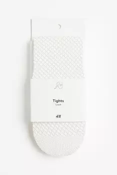 Колготки в сеточку H&M, белый