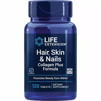 Коллаген Life Extension Hair, Skin & Nails Plus Formula, 120 таблеток