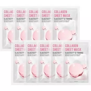 Коллагеновая тканевая маска Purity, 22 мл х 10 шт., корейский уход за кожей, увлажняющие натуральные ингредиенты, для всех типов кожи, Eunyul