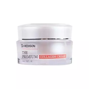 Коллагеновый крем для лица с экстрактом шелка, 50 мл Dr.Hedison The premium collagen