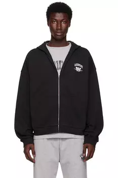 Колледж худи с молнией We11Done, черный