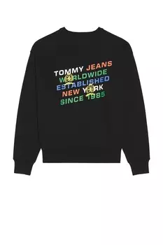 Колледжный свитшот с эмблемой Tommy Jeans, black