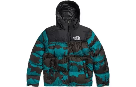 Коллекция 1996 года, пуховик унисекс, синий с черной надписью The North Face